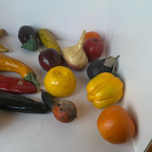 31 pieces Fake Prop Food Display Faux Fruit And Vegetables Mushroom Avocado - Picture 6 of 15